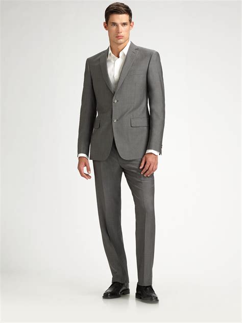 michael kors mens suits double breasted suit|Michael Kors modern gray suit.